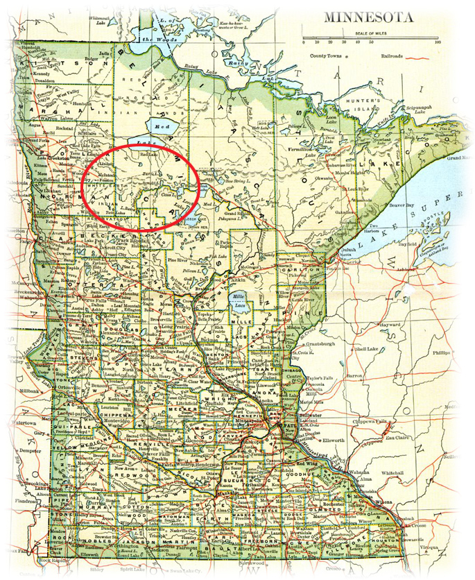 Bemidji, MN map